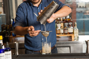 bartender making a drink