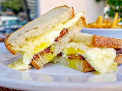 Fried egg sandwich at BLD