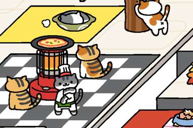 Neko Atsume iPhone game screenshot 