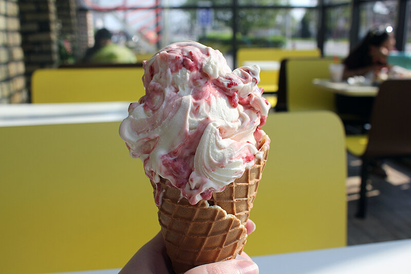 frozen custard, frozen custard in a cone