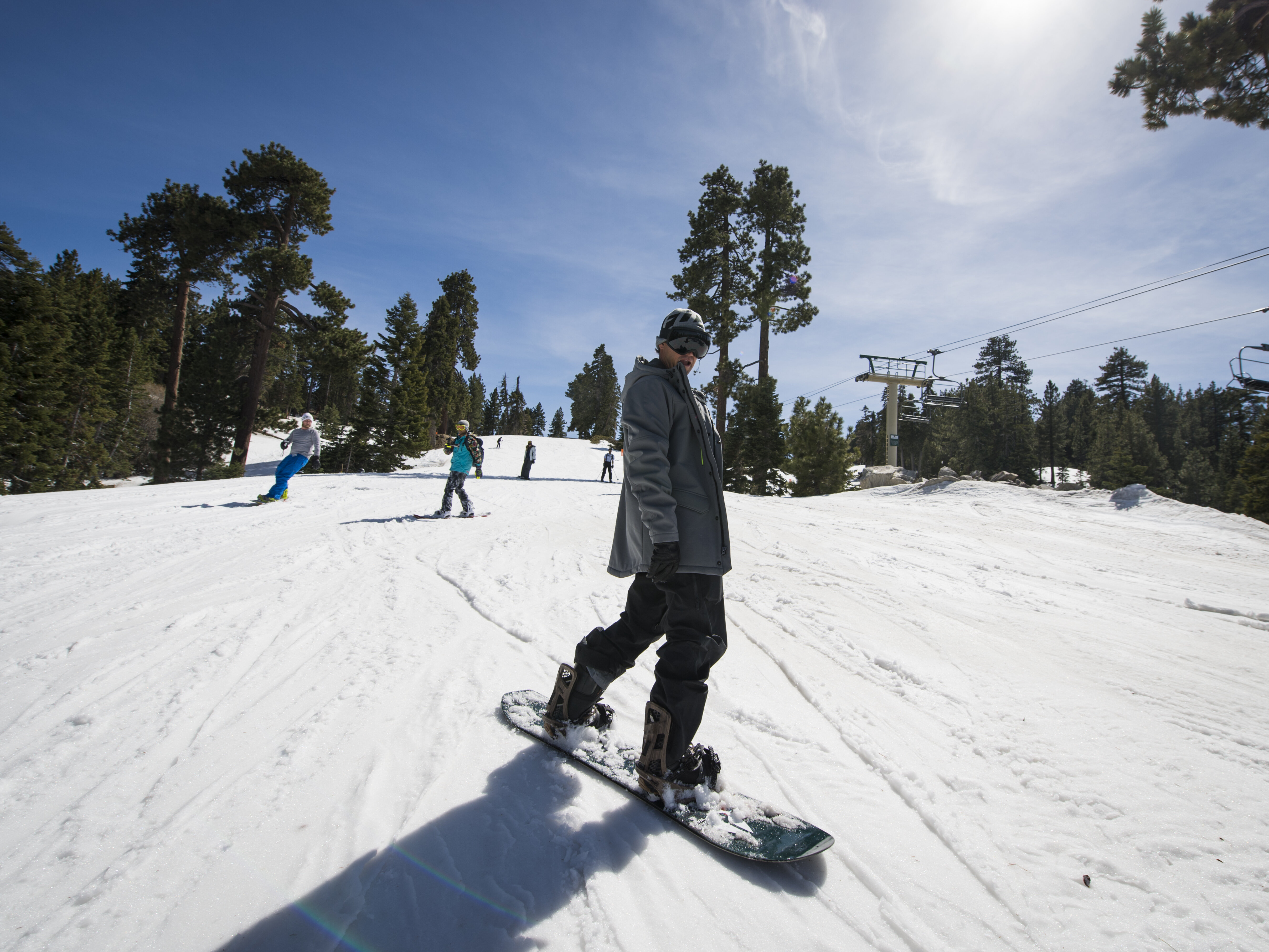 snowboarding, snow, mountain, winter sports