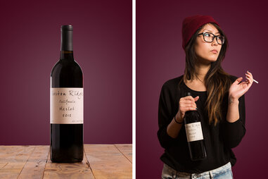 merlot, woman holding merlot