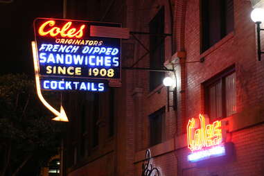 Cole’s French Dip sandwich exterior in Los Angeles