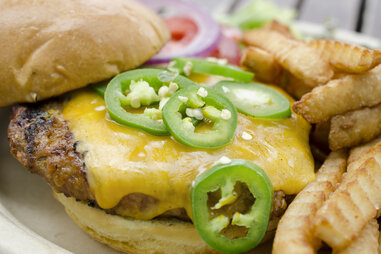 jalapeno burger close up
