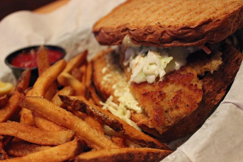 Buster’s on 28th Minneapolis, Walleye sandwich