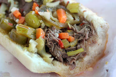 Italian beef sandwich