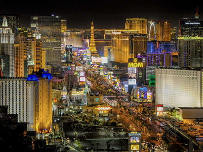 Las Vegas aerial view, Las Vegas strip