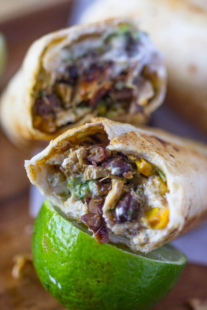 fiesta chicken burrito wraps recipe