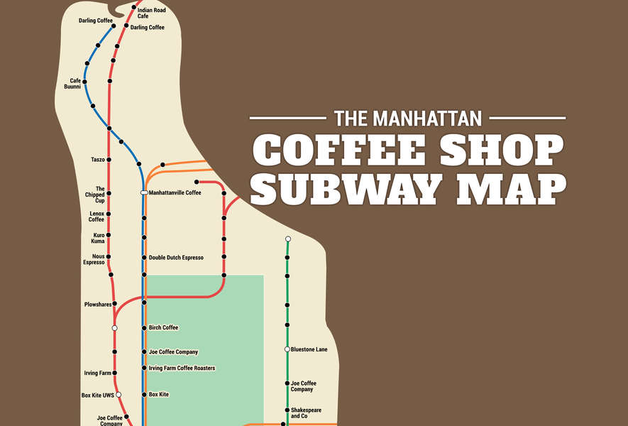 The NYC Coffee Shop Subway Map - Thrillist