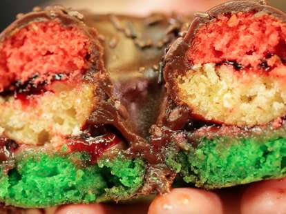 Italian Rainbow Cookie Donut