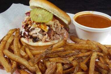 brisket sandwich from martin's bbq joint