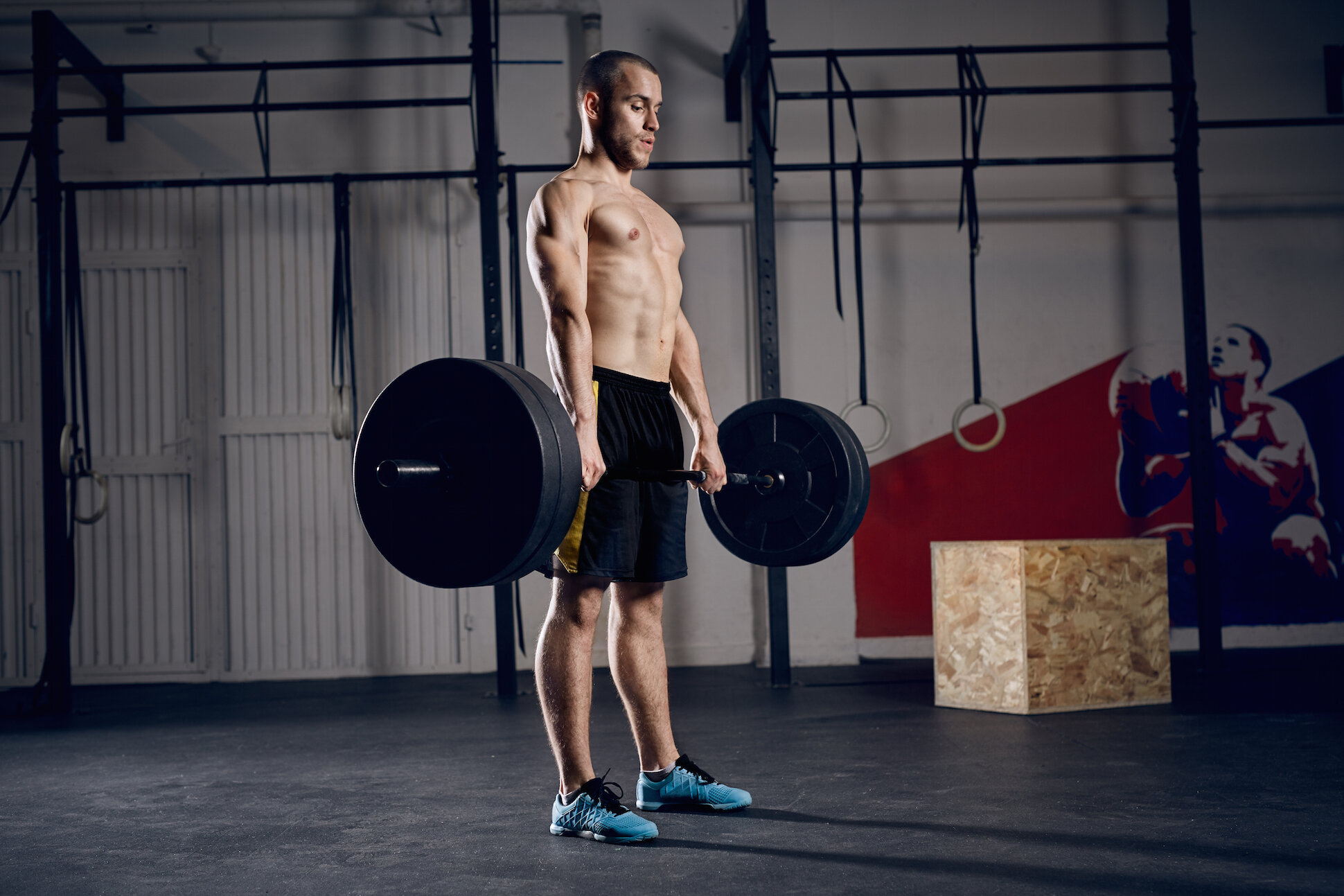 barbells, man lifting barbells, deadlift workout