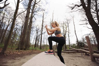 outdoor workouts, stepping up exercise