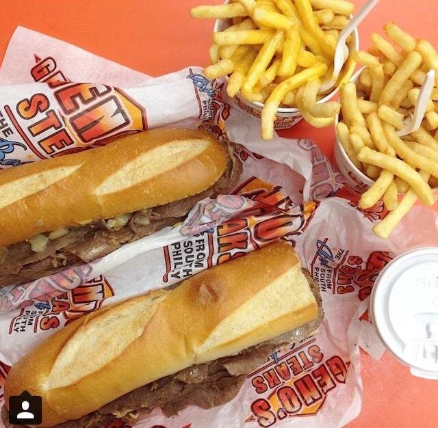 Geno’s steak sandwiches with fries