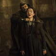 Michelle Fairley as Catelyn Stark at the Red Wedding in HBO Game of Thrones