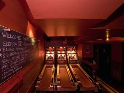 full circle bar, skeeball games