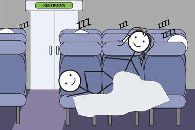 illustration of people having sex on a plane