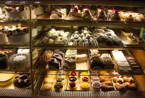 De Lillo Pastry Shop glass case