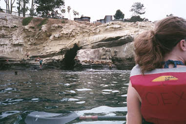 kayaking through sea caves