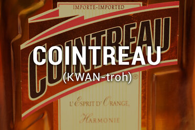 Bottle of orange Cointreau