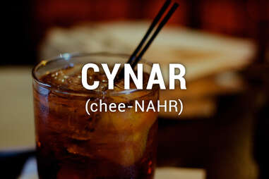 Glass of cynar