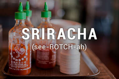 Sriracha bottles