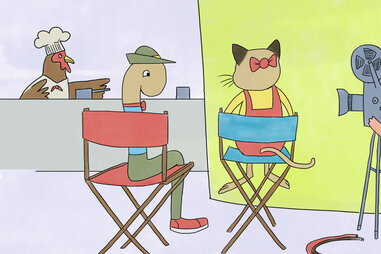 movie crew members in Hollywood, California