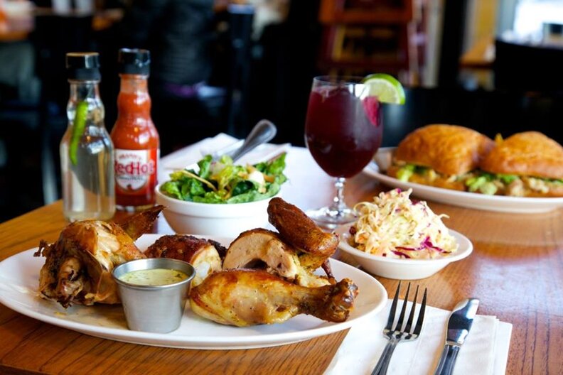 Brasa Rotisserie roasted chicken, roasted chicken