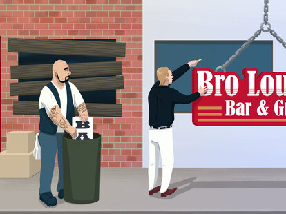 bar closing illustration