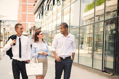 business people taking a break