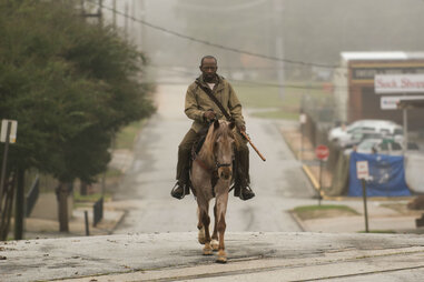 the walking dead morgan and horseback mounties