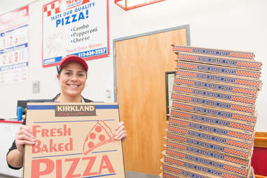 costco pizza box and manager
