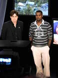 Kanye West and Mike Myers During Hurricane Katrina Benefit