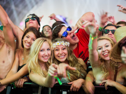 festival goers at coachella