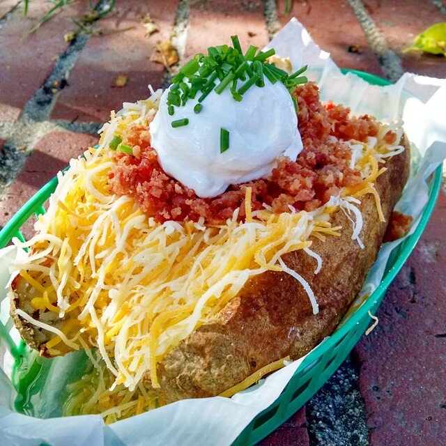 stuffed baked potato, Disneyland Harbor Cafe