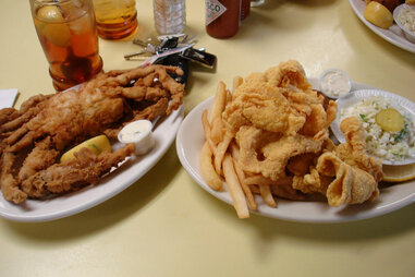 fried catfish on a plate