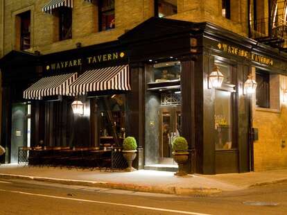 Wayfare Tavern exterior san fran thrillist dark wood