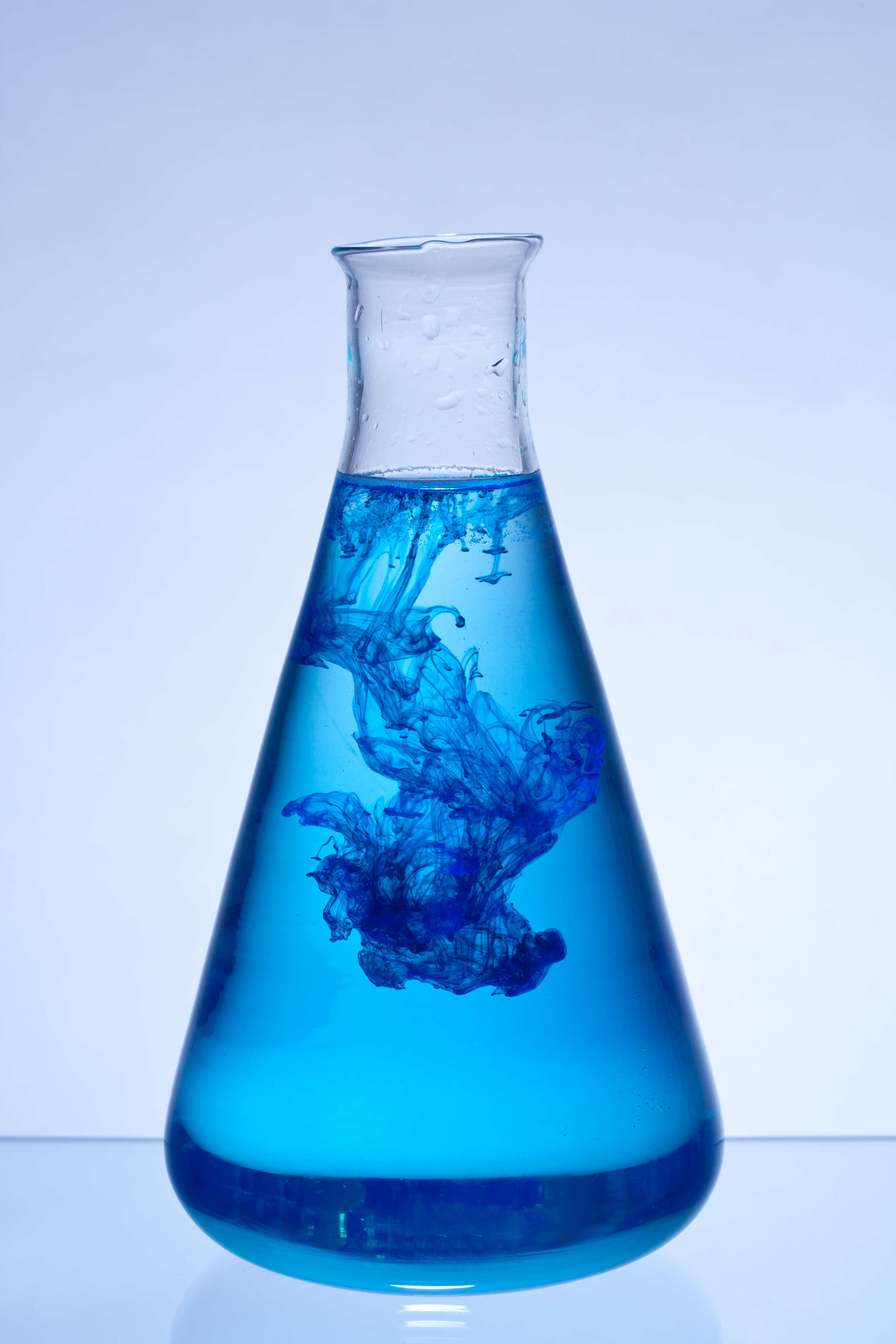 blue liquid in a container