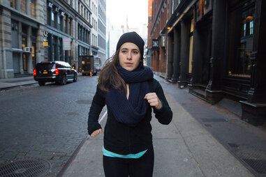 woman running and exercising