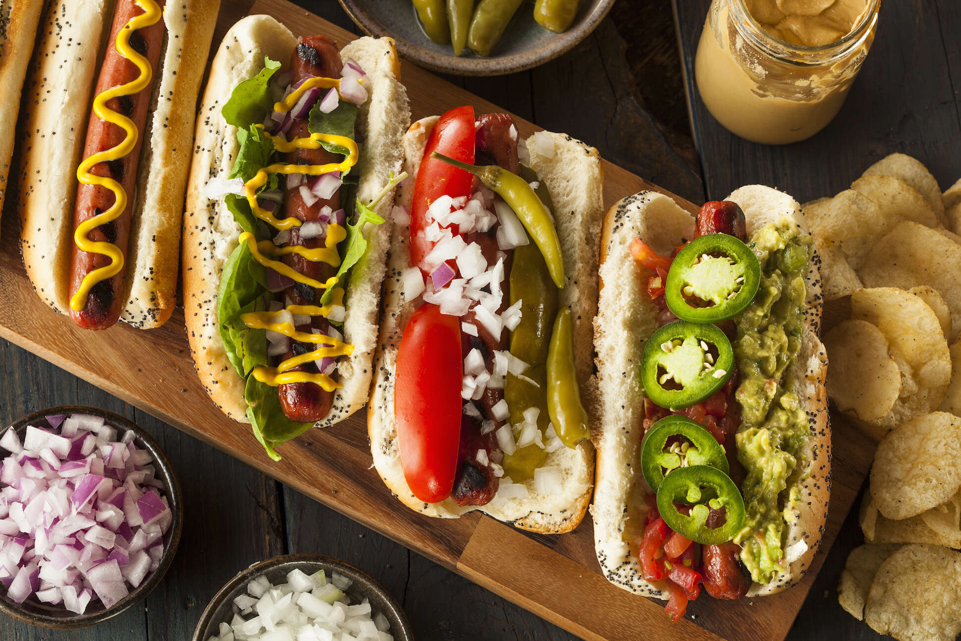 hot dogs, gourmet hot dogs