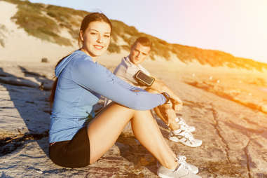 happy couple exercising together exercise benefits