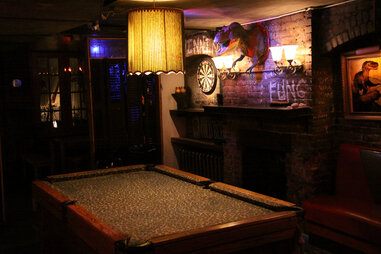 Pool table at 169 Bar in New York