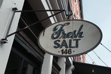Fresh Salt sign in Financial District