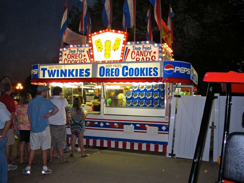 fried food stand at Iowa State Fair