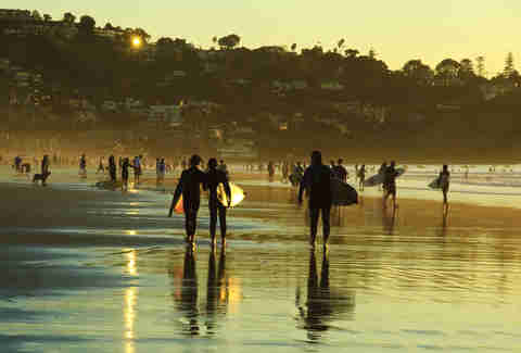 surfers in San Diego