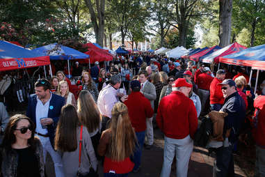 Tailgating at the Grove at an Ole Miss Football Game