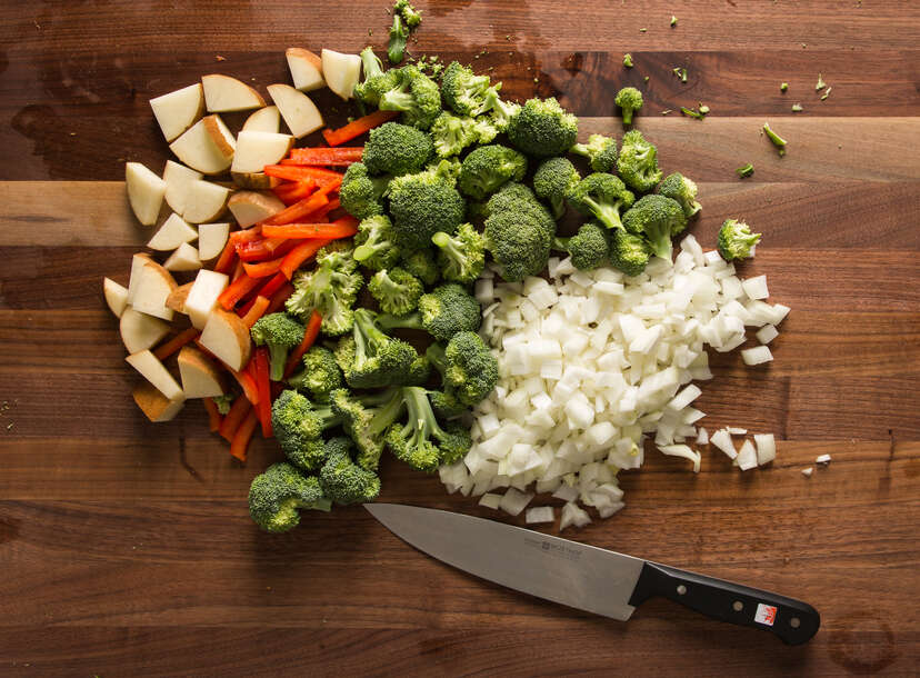 Knife Tool Kit On the Wood Kitchen Breakfast Scene Bread Flour