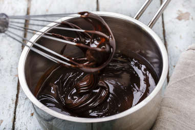 making chocolate sauce kitchen skills