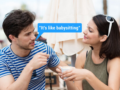 man and teacher on a date