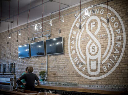 Fair State Brewing Cooperative interior brick wall minnesota thrillist